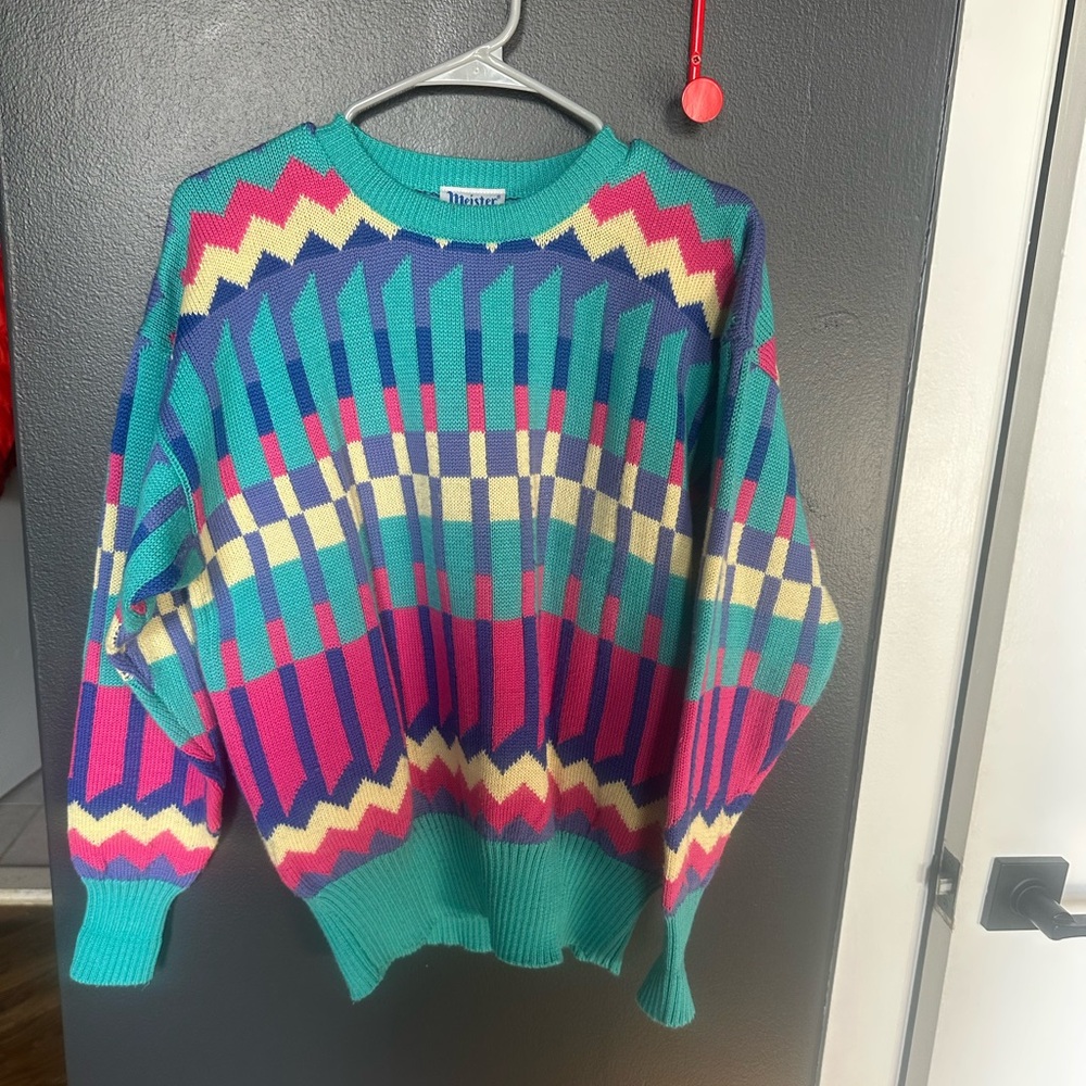 Meister colorful wool sweater crewneck